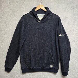 Linksoul Sweater Mens Medium Blue Luxury Cotton NBC GOLF Preppy Pullover